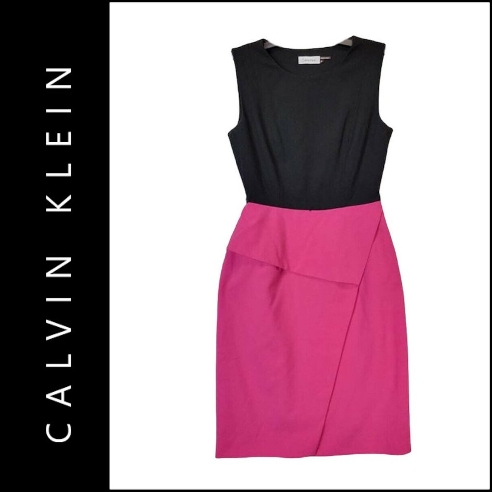 Calvin Klein Black and Pink Mini Dress
